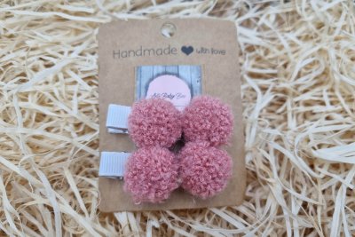 Mályva pompon hajcsat