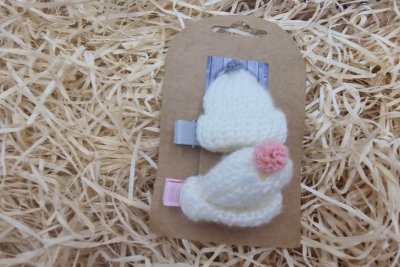 Bézs sapkás hajcsat