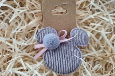 Szürke csillogós minnie hajgumi