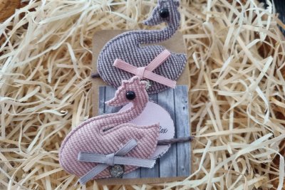 Mályva - szürke hattyú hajgumi