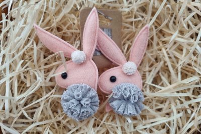 Púder nyuszis hajgumi