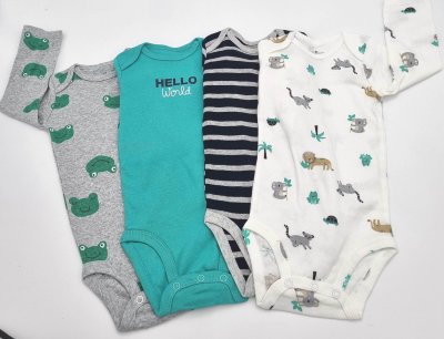 Kisfiú hosszú ujjú body csomag  (4 db)