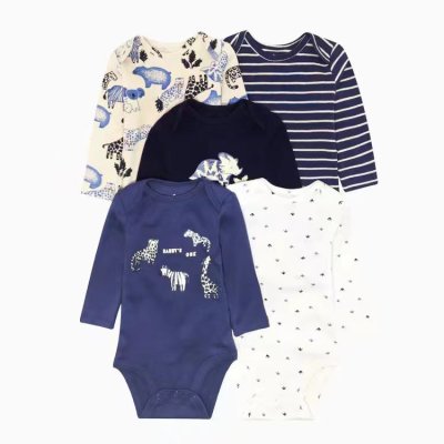 Állatfigurás kisfiú hosszú ujjú body csomag