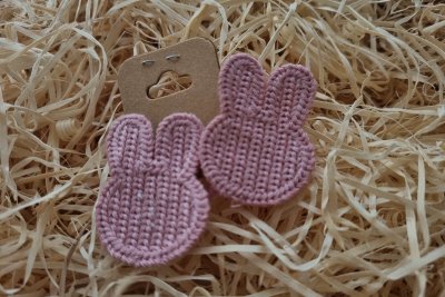 Mályva nyuszifejes hajgumi 