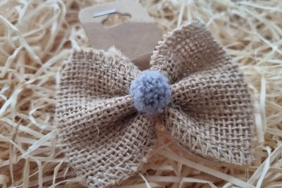 Barna - szürke masnis hajgumi