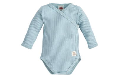 Türkíz átlapolós hosszú ujjú body -  Natural Harmony