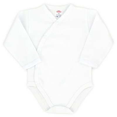 Fehér átlapolós hosszú ujjú body