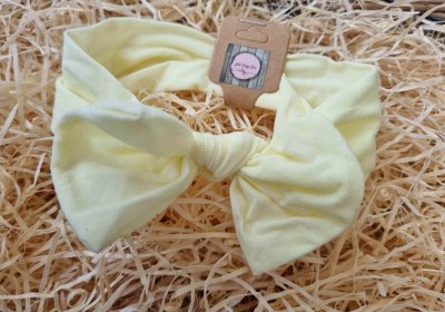 Citromsárga masnis hajpánt 