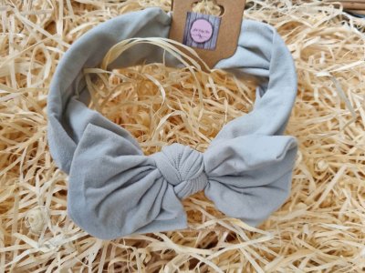 Szürke masnis hajpánt