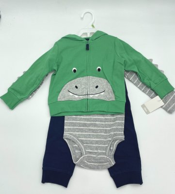 Zöld pulóveres állatfigurás szett