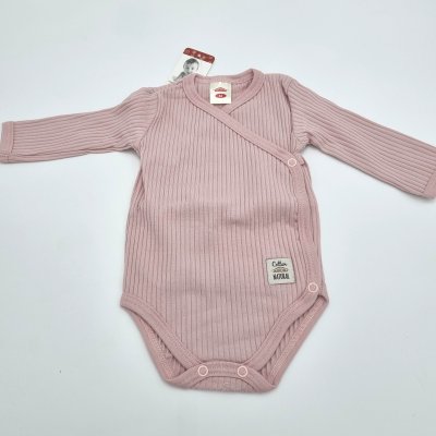 Púder átlapolós hosszú ujjú body -Natural  Harmony